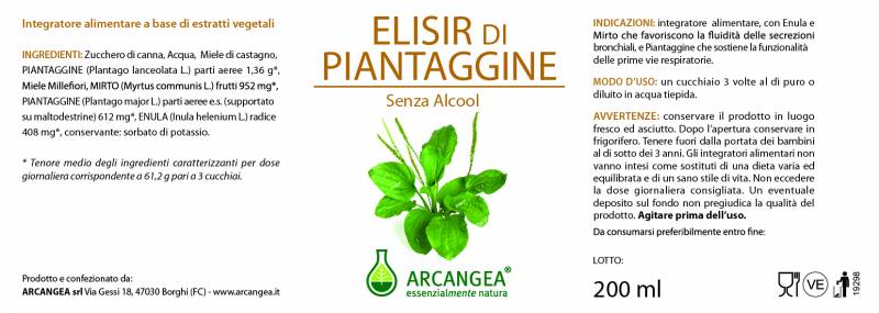 ELISIR DI PIANTAGGINE 200 ML| Artemisiaerboristeria.it - 1970